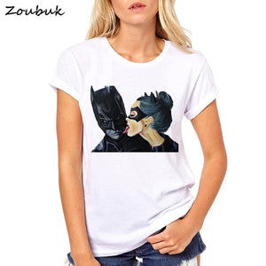 Summer Anime Cartoon Batman and Catwoman T Shirt