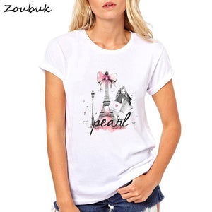 Summer Paris Eiffel TowerT shirt Women