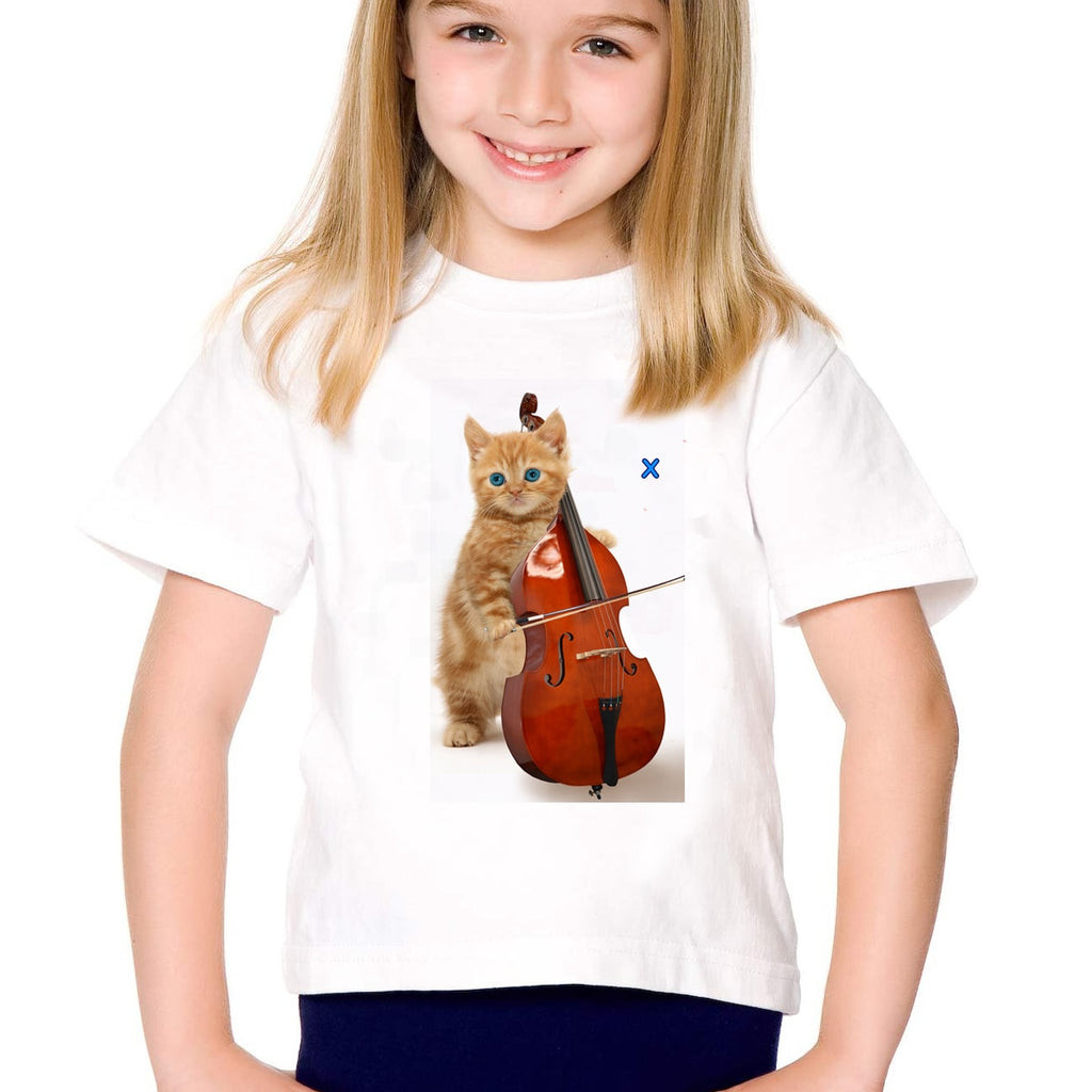 Girls Music Cat T Shirts