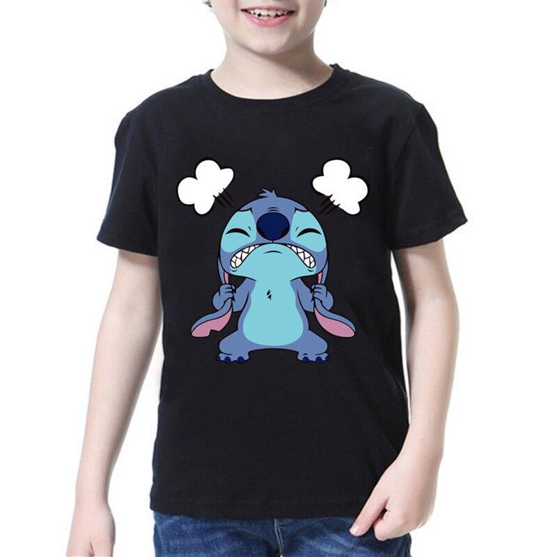 Children Cartoon Angry Stitch T Shirt
