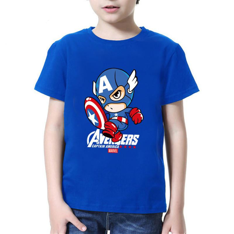 Children Summer T Shirt Captain America